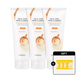은율 데일리 케어 폼클렌저 라이스 150ml 3개 [+토너패드 6매]