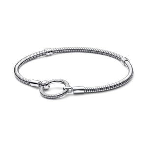 판도라 모먼트 O 원형 클로저 스네이크 실버 팔찌 592242C00