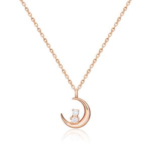 [비앤비골드] 14K 초승달 크리센트 펜던트 체인 목걸이 MNN38814
