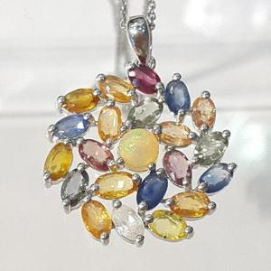 [블루케이] 핑크오팔 사파이어 원석 펜던트231001-15