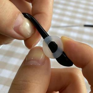 실리콘 원형 안경귀받침 귀고무 투명 2P