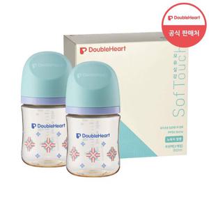 [더블하트]3세대 PPSU 헤리티지 트윈팩 160ml 젖병2개(노꼭지)