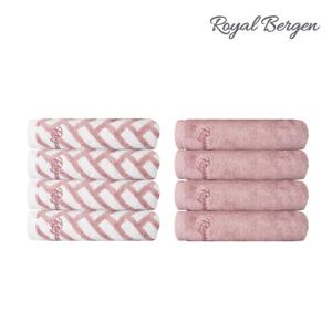 [사은증정] 로얄베르겐 프리미엄 뱀부타올 헤링본 페이스4P+솔리드 페이스4P