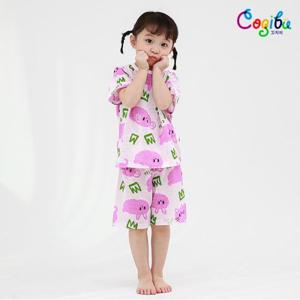 [꼬지비]핑크애니멀 자카드 5부세트(C21S2847GJB_PK)