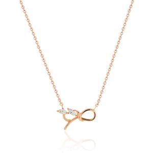 [비앤비골드] 14K 언발란스 꼬임 리본 체인 목걸이 MNN38604