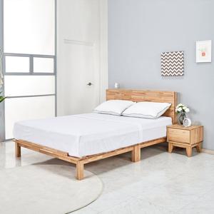 벨더 라지킹 1800 다리형 LED 침대 참죽 원목 프레임 (착불)