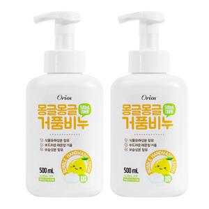 (2개)오릭스 몽글몽글 거품비누 (상큼한 레몬향) 500ml