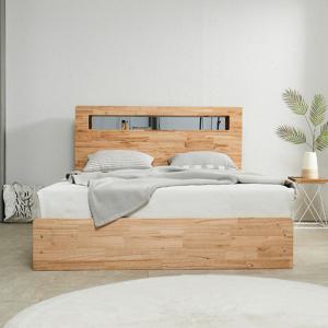 알버르 라지킹 1800 수납형 LED 침대 참죽 원목 프레임 (착불)