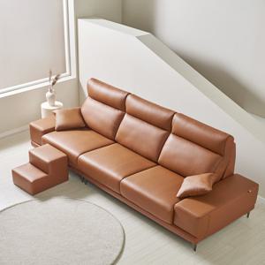 디바체 루아르 이태리천연면피가죽 4인용 쇼파 스툴/강아지계단