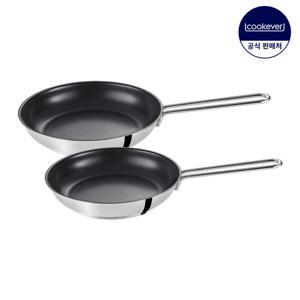 쿡에버 SS이코노미 인덕션 코팅 프라이팬 2종 세트 (팬24+26)