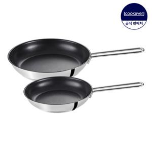 쿡에버 SS이코노미 인덕션 코팅 프라이팬 2종 세트 (팬24+30)