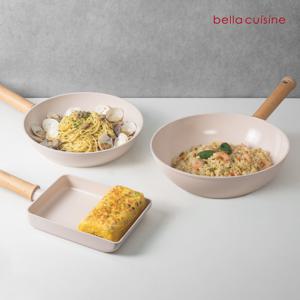 벨라쿠진 플럼벨 세라믹 프라이팬 18사각+24팬+28웍