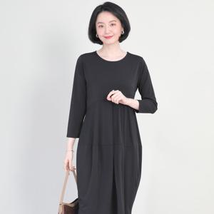 애비뉴투지 엄마옷 벌룬 항아리 스판 봄가을 긴팔 원피스 K11343