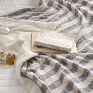 프렌치무드 폴린 그레이 빅 ST 양털 양면 담요 100x140cm