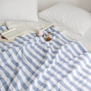 미드센추리 포림 스카이블루 ST 선염면 양털 양면 담요100x140cm