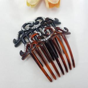 하트 큐빅 대형 올림머리 헤어 빗핀