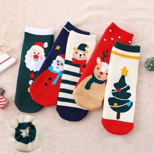 [꼼지]ND23파일 산타스토리(5족) 유아 아동 크리스마스 양말 선물