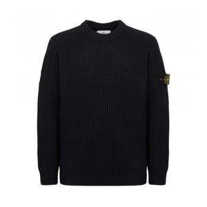 [스톤아일랜드] 와펜 패치 울 니트/블랙/7715538C2 V0029