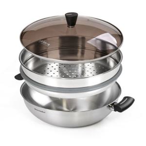 키친아트 국내산 인덕션겸용 레트로쿠커 궁중 찜냄비 28CM