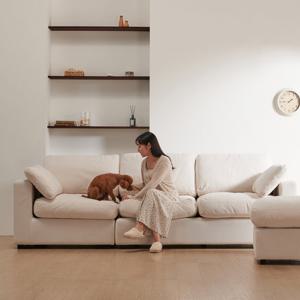 아로미가구 조이 아쿠아매직텍스 구스 4인 풀커버 패브릭소파