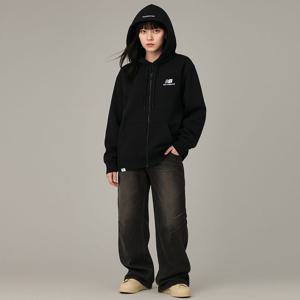 [뉴발란스 주니어]뉴발란스 베이직 플리스 기모 후드 집업 자켓 블랙 NBMDDB1053-19