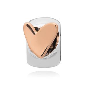 판도라 788697C00 스파클링 프리핸드 하트 로즈 클립 참