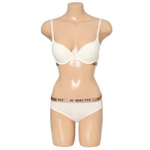 [예스]시그니쳐 크림 브라 헴팬티 세트 YDWBZ474YDWPZ474