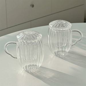 [1개+1개] [내열유리]니코트 플리츠 티망 머그컵 세트