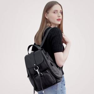 [선물증정] 힐링그래스 스트링 디테일 소가죽 데일리 백팩 HGSG2171