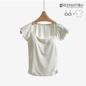 GW 레이어드 캡소매 노브라티 브라탑 캡내장 요기복