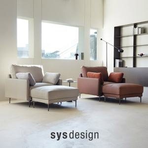 [11.24-30 GS블랙위크세일][시스디자인] 킨 천연면피가죽 1인 소파+스툴