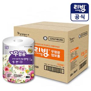 [삼정펄프] 오래쓰는 리빙 무형광 점보롤 180mX16롤/업소용/화장