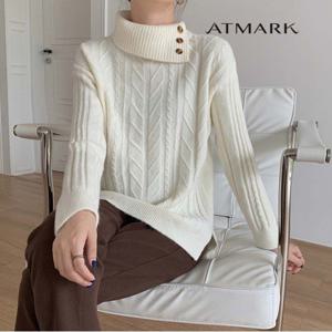 ATMARK 쓰리버튼터틀넥니트_AA39KN037G