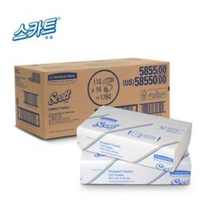 스카트 콤팩트 핸드 타올 티슈 화장지 110매 16밴드 청소 클리너
