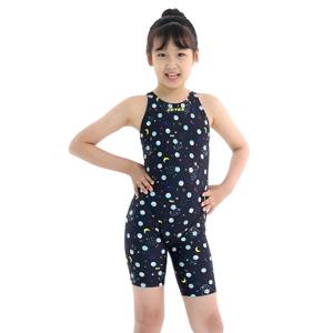 제테스 여아동 아쿠아 Y백 5부 실내수영복 캔디블랙 G_2i253