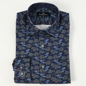 [카운테스마라] 일반핏 수입원단 소프트기모 프린트 긴팔남방셔츠 (CDSU3C4111N0)