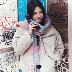 [지오다노/본사] 373924 여 플리스카라 다이아퀼팅 숏다운