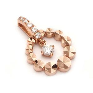 [비앤비골드] 14K 큐빅 딸랑이 컷팅볼 펜던트 JNP39583