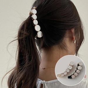 [에스이엔몰] 포니테일 바나나핀 자개 머리핀