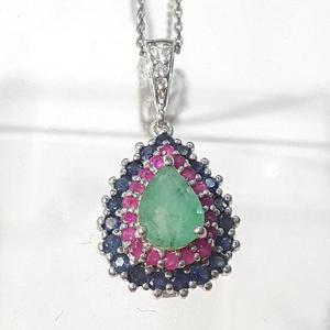 [블루케이] 에메랄드루비 원석 펜던트231107-16탄생석