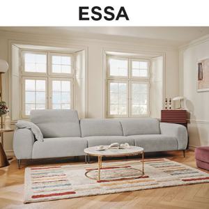 [에싸] 아이브 4인 헤드기능 리브 패브릭 소파