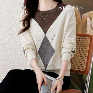 ATMARK (77까지)클래식아가일패턴니트_AA39KN040G