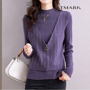 ATMARK 집업베스트레이어드니트_AA39KN039G