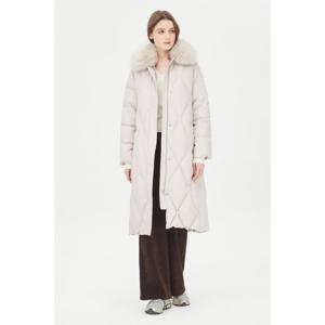 [시슬리]폭스 퍼 카라 롱 패딩 SAPD84361