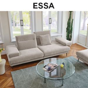 [에싸] 마티니 3인 스윙기능 리브 패브릭 소파+스툴
