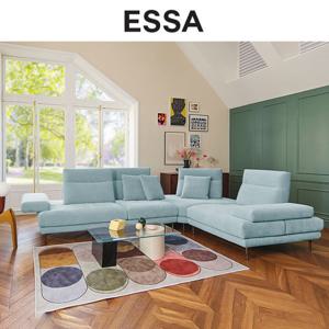[에싸] 마티니 4인 코너형 스윙기능 리브 패브릭 소파