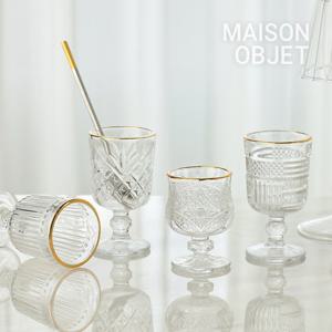 몬즈 미니 골드링 빈티지 고블렛 소주잔 4P 모음