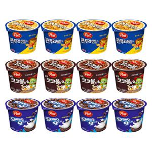 포스트 컵시리얼 30g 12개 (콘푸라이트 4+코코볼 4+오즈 4)