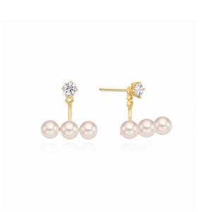[GB] 트리플 진주 투웨이 14k GOLD 귀걸이 LPFN4235G