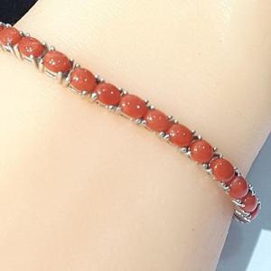 [블루케이] 레드천연산호 원석 팔찌231110-03심플